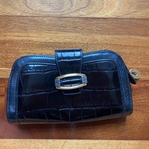 Brighton Black Croco Clutch